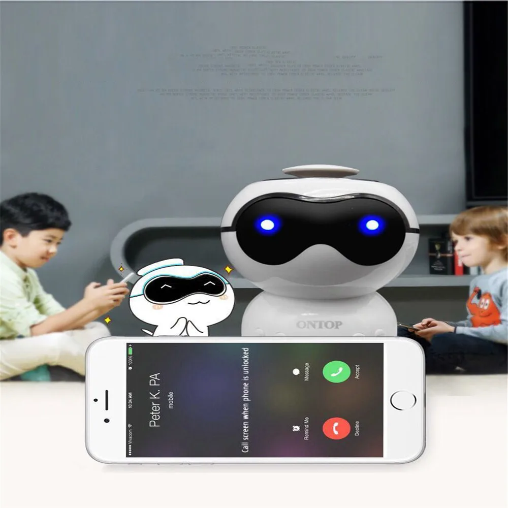 Smart Беспроводной Bluetooth Динамик Робот мини Портативный карты видеокамера