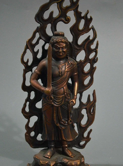 11 &quotСтарый тибетский буддизм бронзовый защитник бог-защитник меч статуя короля