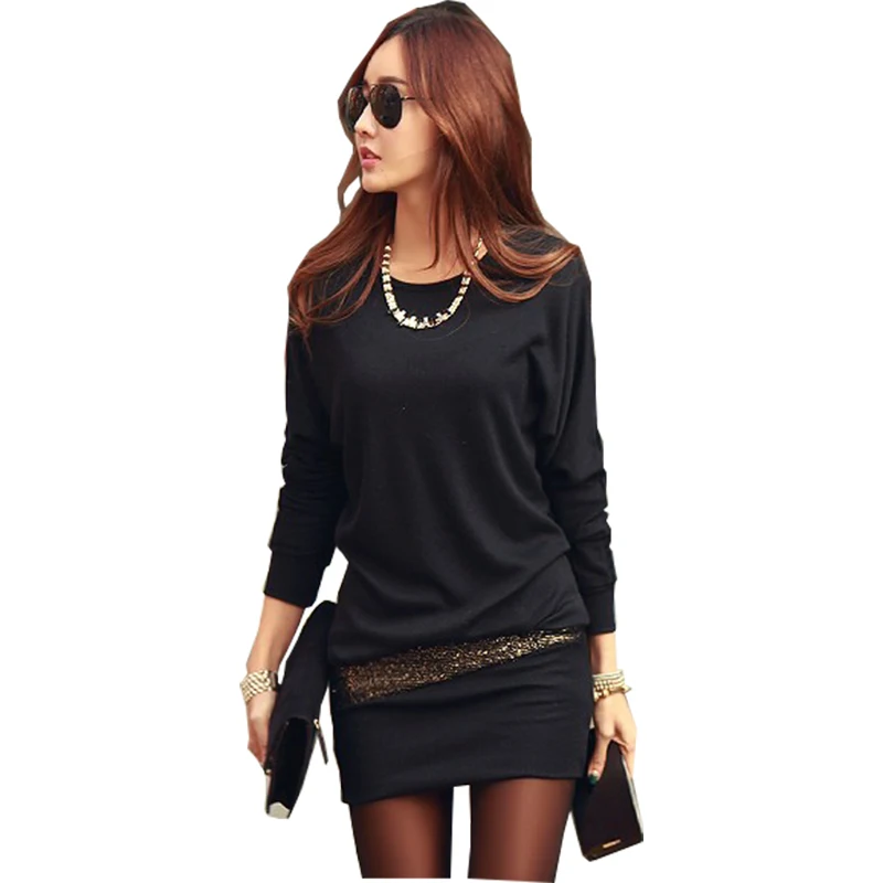 Women's Sexy Dress New Arrival 2021 Fashion Elegant Bronzier Slim Hip long-sleeve Basic Belt GZ122 | Женская одежда