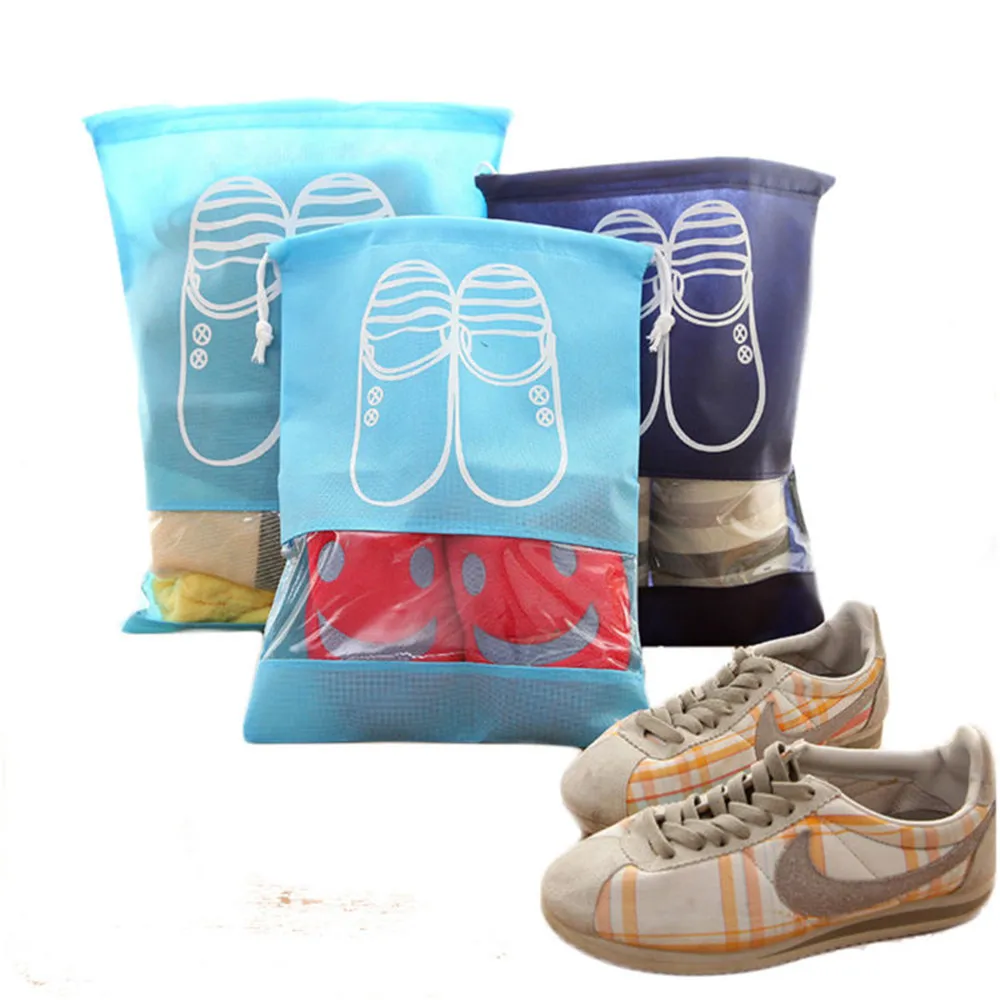 Waterproof Shoes Bag Pouch Storage Portable Tote Drawstring Organizer Cover Non-Woven Shoe Organizador Travel Accessories |