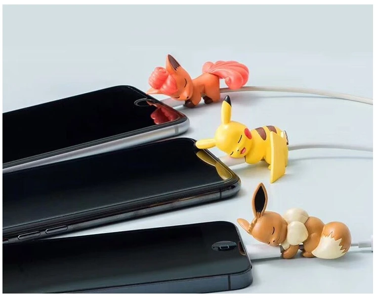 Милый укус мультфильм кабель протектор для iPhone XS Max XR 8 7 Универсальный шнур Защита