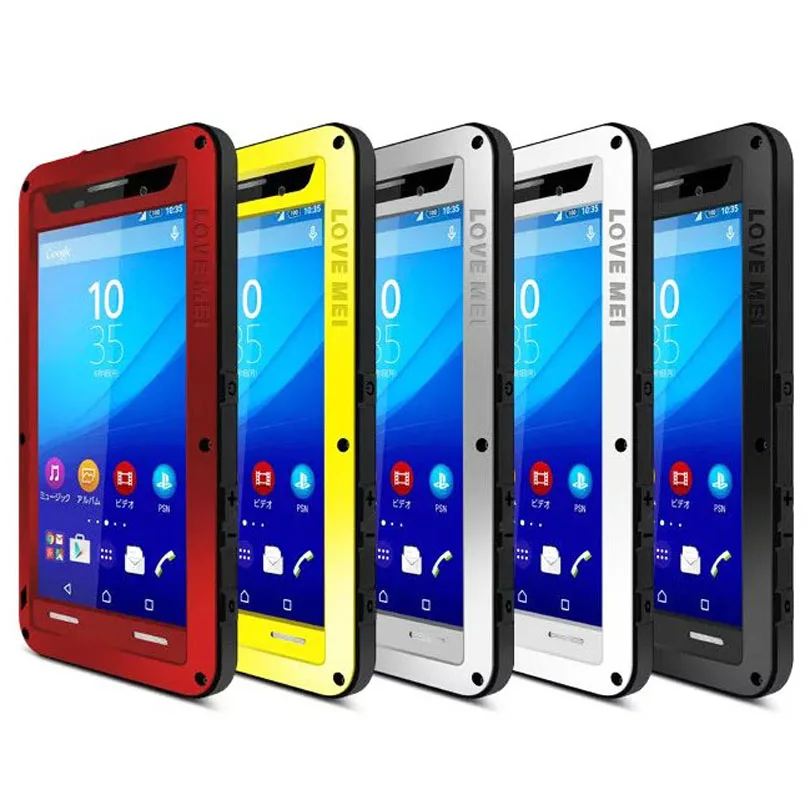 20 шт./лот для SONY M5Original Lovemei алюминий + гориллы стеклянный шок падение