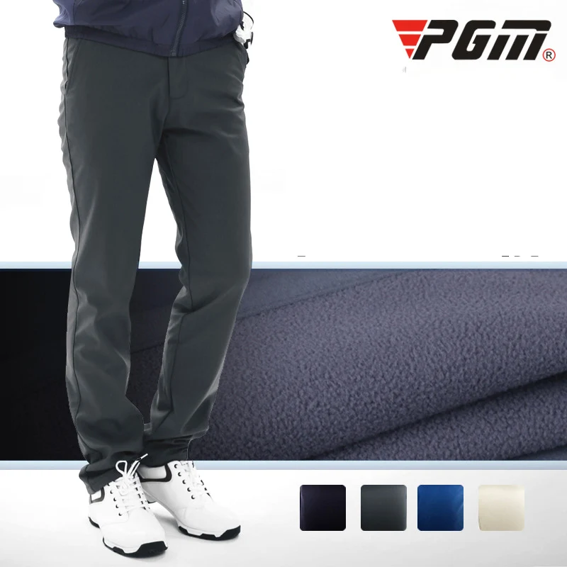 New PGM Golf Clothing Pants for Men Sportwear Slim Clothes Winter/Autumn Plus Velvet Thick Keep Warm Trousers Golf/Tennis Pant | Спорт и