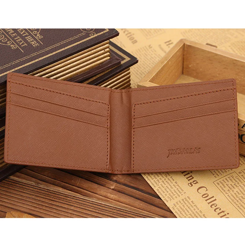 Мужской однотонный кошелек простой стиль зажим для денег синий коричневый