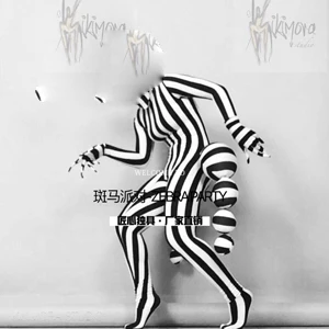 Style A only bodysui Хэллоуин сексуальная зебра костюм вечерние ночной клуб High-end Костюмы Клоуна для выступления DS танцевальная команда, карнавальные костюмы для детей - Цвет: Style A only bodysui