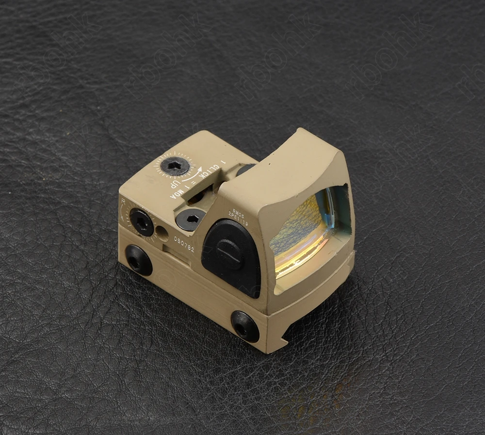 Мини винтовка пистолет trijicon rmr стиль 1x Красная точка зрения прицел Пикатинни Крепление и glock база ключ переключатель 6 MOA TAN M6327