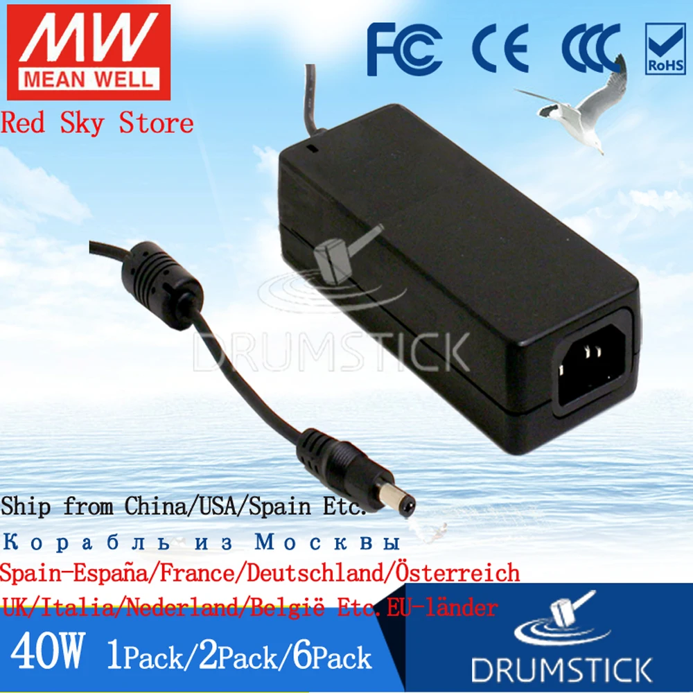 (1 упаковка) Meanwell 40 Вт адаптер предприятия GST40A24V/5/7/9/12/15/18/48 p1j 0 84/1.67A 2 22/2 67/3.34A 4 45/5 34/5A