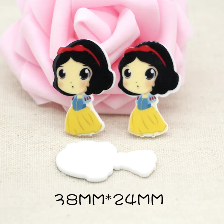Затуплённый 10pcs/lot flat back planar resin princess cartoon DIY resin cabochons accessories for diy mobile phone case headband - Цвет: Затуплённый