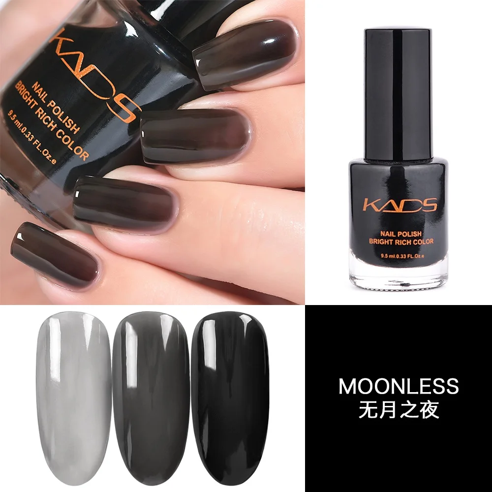 Moonless KADS 9,5 мл полупрозрачный Желейный лак для ногтей Vernis Полупостоянный УФ-лак для ногтей Маникюрный цветной конфетный лак - Цвет: Moonless