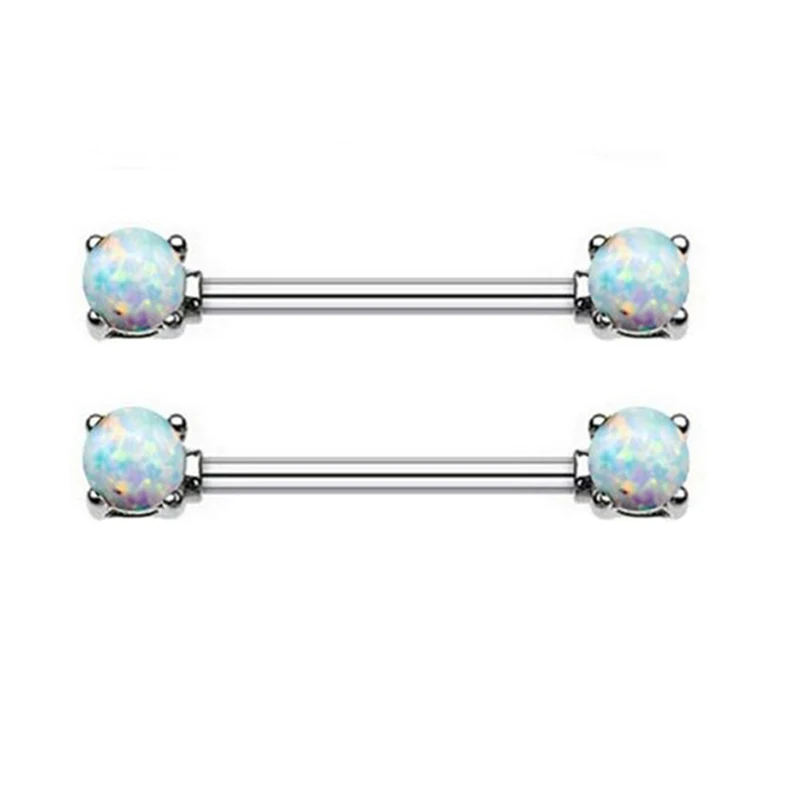 2 шт. титановые кольца для сосков с опалом 14 г|titanium nipple shields|nipple shieldnipple shield piercing |