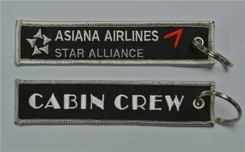 Asiana Airlines Star Alliance Cabin Crew Avation тканевый брелок с вышивкой|cabin crew|airline crewst keychain |