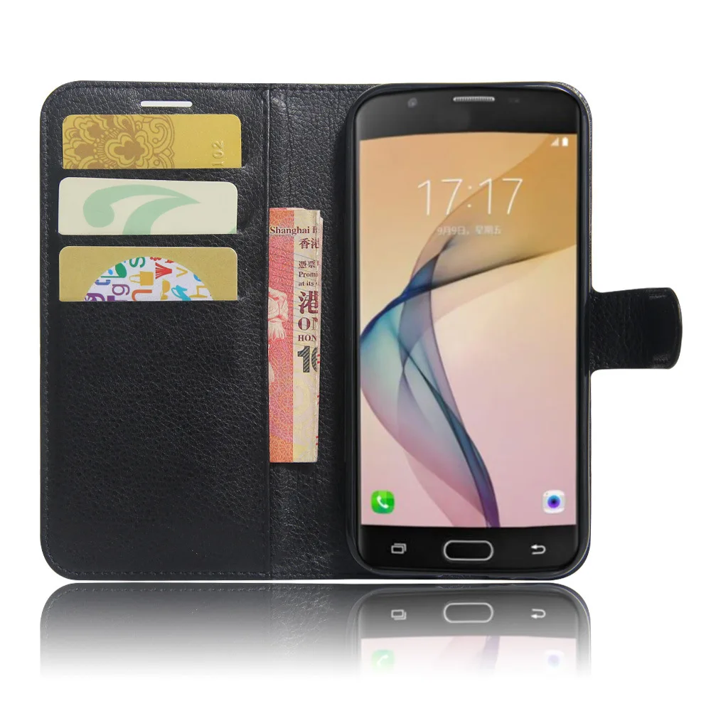 Кожаный чехол-книжка для samsung Galaxy A3 A320F A5 A520F A7 Чехол-книжка с отделениями для карт и подставкой
