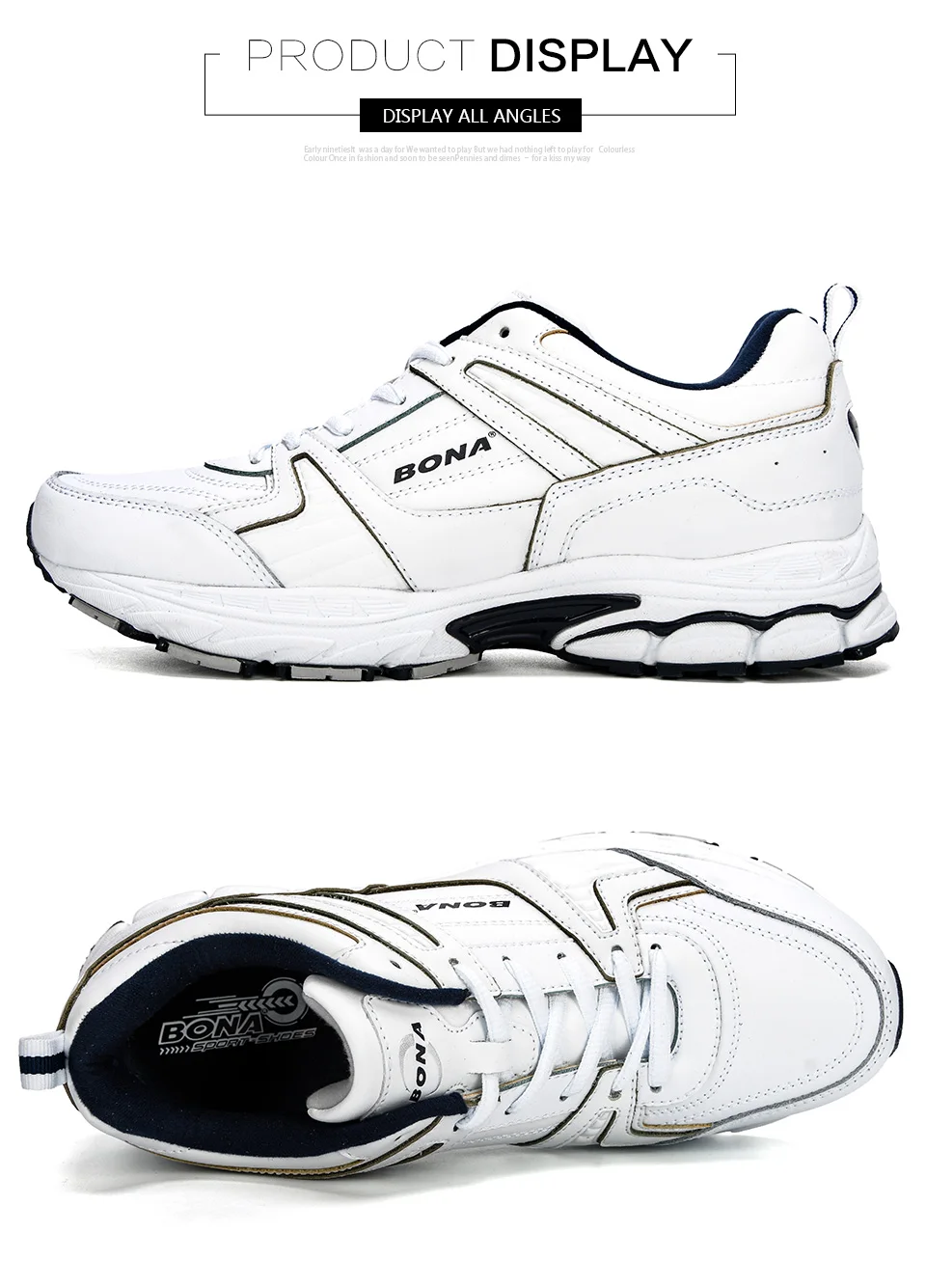 BONA/Новинка года; дизайнерская обувь; chaussure homme; уличная Мужская обувь для бега; кожаные кроссовки; Мужская Спортивная обувь; мужские кроссовки для бега и бега