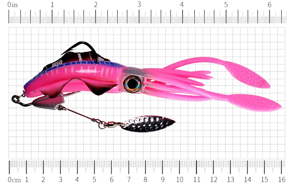 Thkfish светящаяся Мягкая приманка для кальмаров, 20 г, 3D глаза, приманка для морской рыбалки, осьминог с лезвием 9 г, крючок для соленой воды
