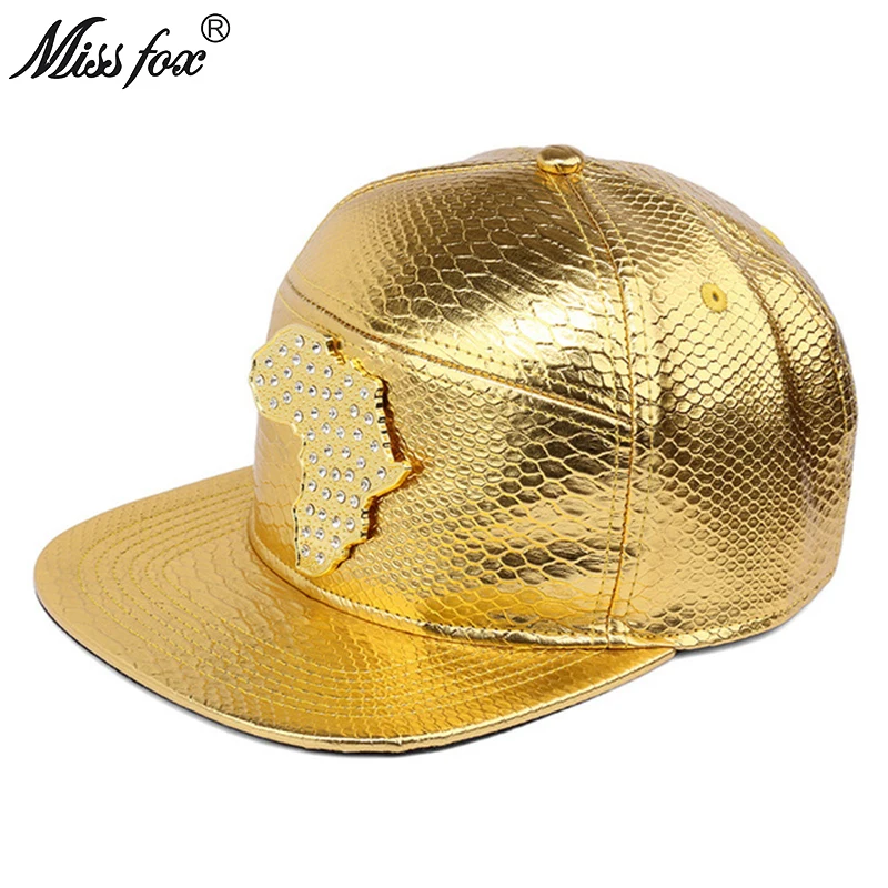 Missfox хип-хоп Африка Карта 18 к позолоченные стразы просверленные золотые плоские