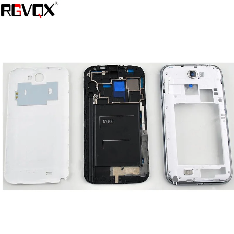 Новый полный верх + средняя рамка крышка батареи для SAMSUNG Galaxy Note 2 N7100 корпус