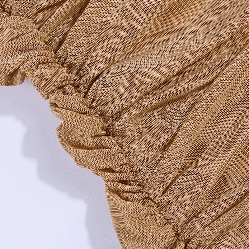 Женское вечернее платье с драпировкой Сетчатое облегающее квадратным