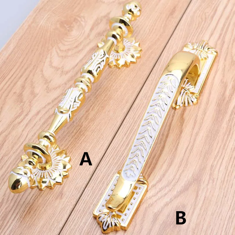 128mm deluxe Kitchen Cabinet Wardrobe door Pulls 5&quot White Gold wooden Dresser cupboard Furniture Handles knobs JS69 | Обустройство