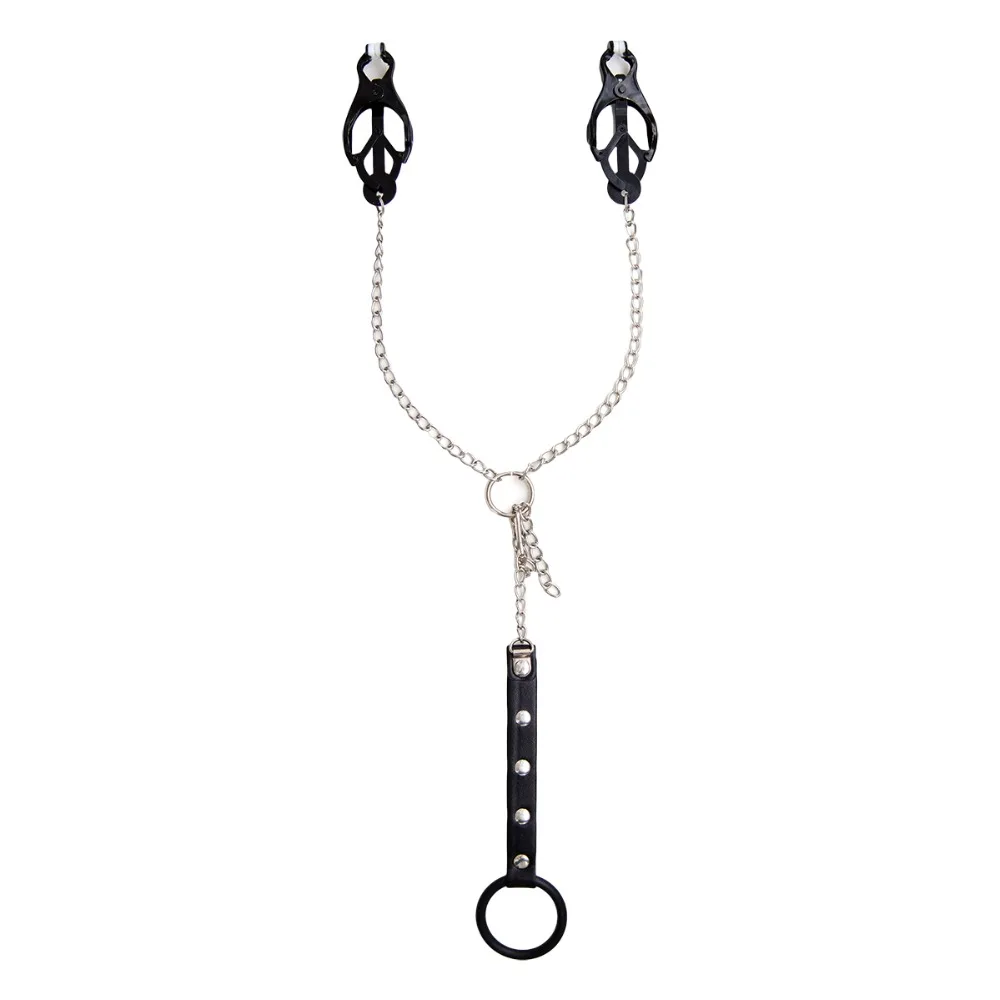 HOTTIME Men's Dual-use Three-leaf Nipple Clip JJ Ring Restraint Body Piercing BDSM Fetish Role Playing Couple Sex Bondage | Красота и