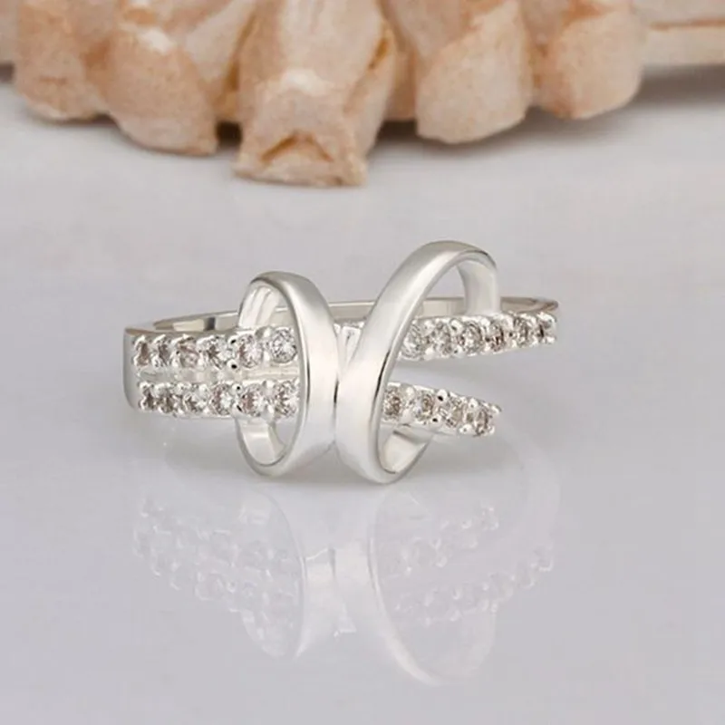 Посеребренная кольцо стерлингового серебра--Jewelry Кольцо заводские цены моды