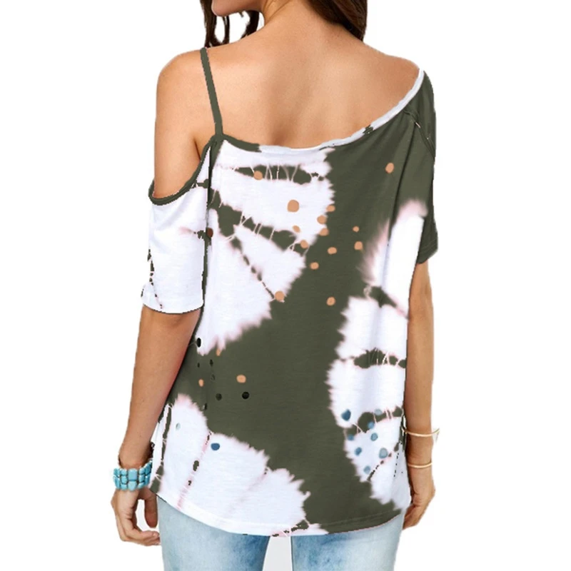 Женская летняя обувь 2019 футболка повседневные топы с открытыми плечами тройники