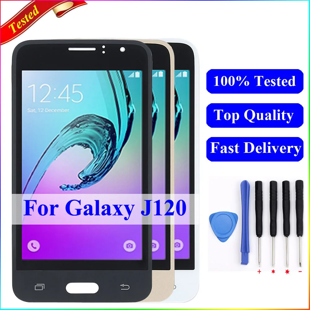 J120f ЖК-дисплей для samsung galaxy J1 J120F J120M J120H ЖК-дисплей сенсорный экран дигитайзер для samsung J1 lcd j120f экран