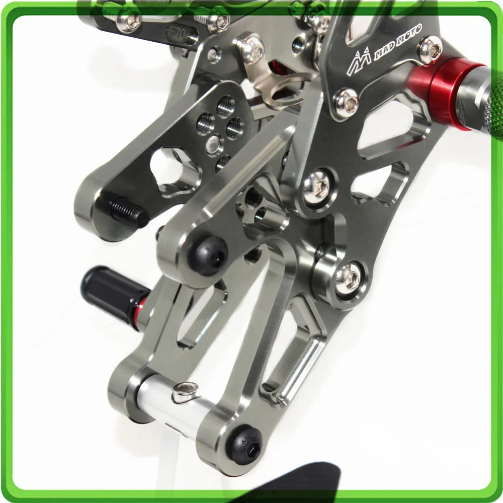 

CNC Adjustable Rearsets Rear set sets Footrest Foot Rest Pegs for BMW S 1000 RR S1000RR 2017 & S 1000 R S1000R 2017 Gray