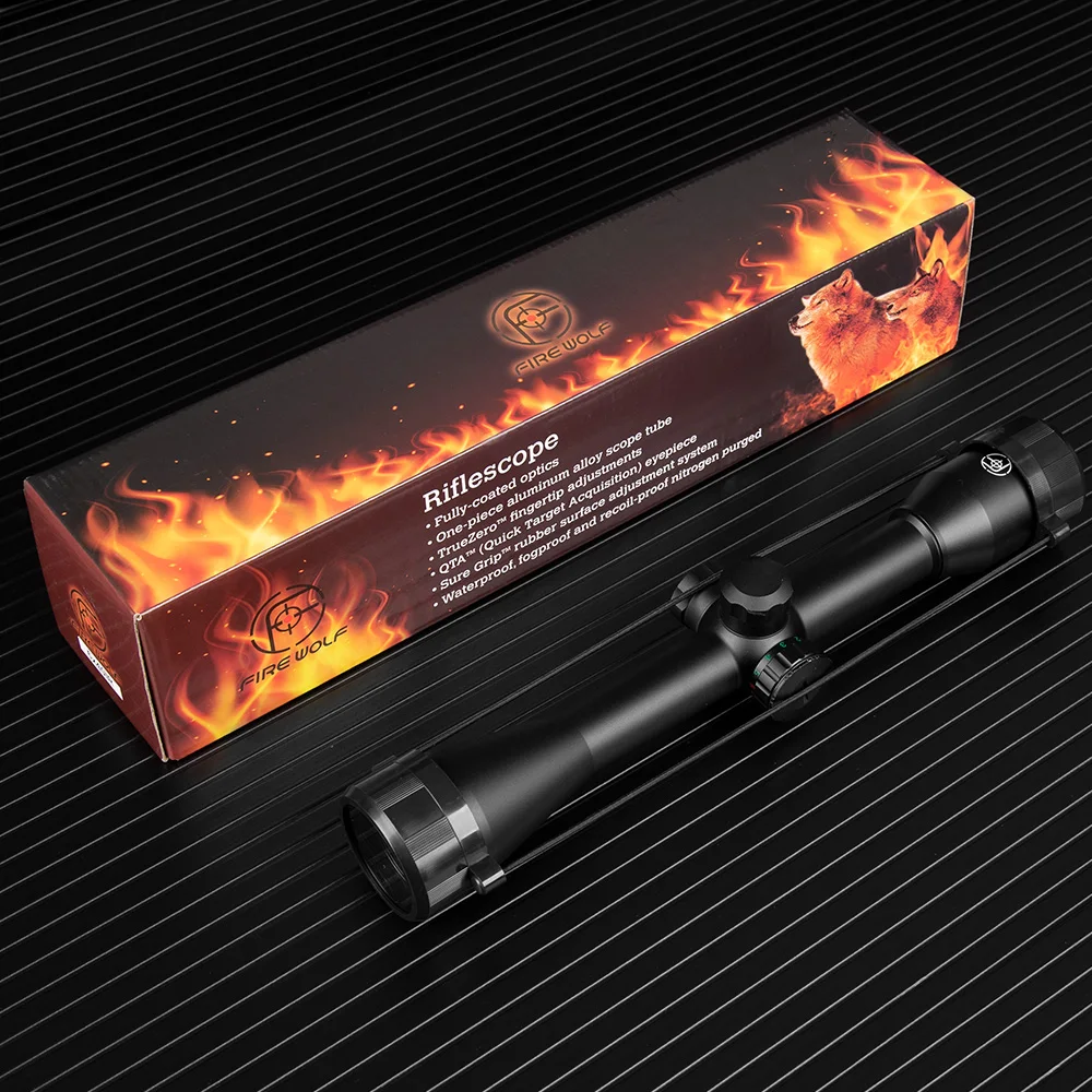 Fire Wolf 6X40 прицел одна трубка стекло двойная красная точка зеленый визир прицела
