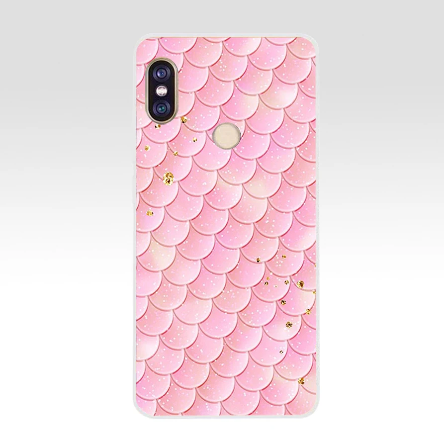 Мягкий Силиконовый ТПУ чехол 143AQ в виде рыбьей чешуи русалки для xiaomi redmi 6 pro note 5 plus