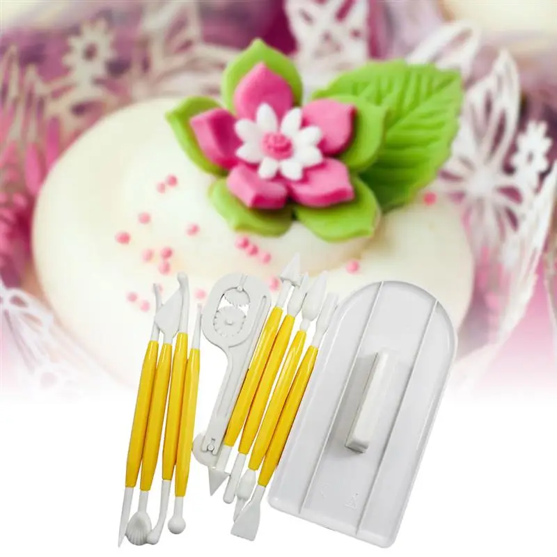 10 Pcs Fondant Tools Clay Modeling Yellow Candy Shaping Sculpting Set Pottery Carving for Ceramics | Дом и сад