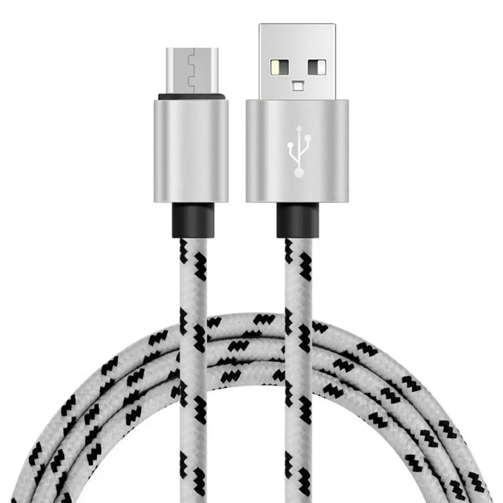100 шт./партия 3 фута Плетеный Micro USB кабель для быстрой зарядки Тип C синхронизации