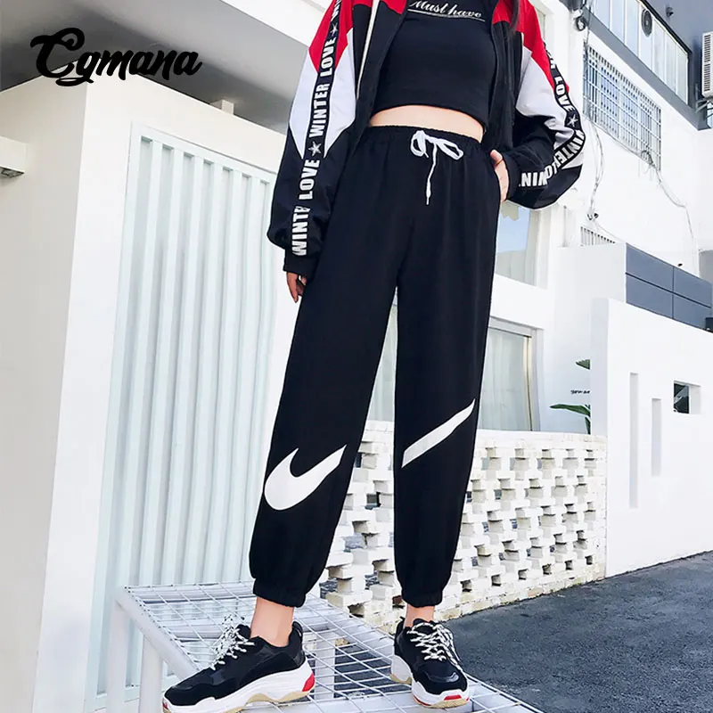 CGMAN брюки для женщин 2018 спортивные женские модные свободные хип хоп