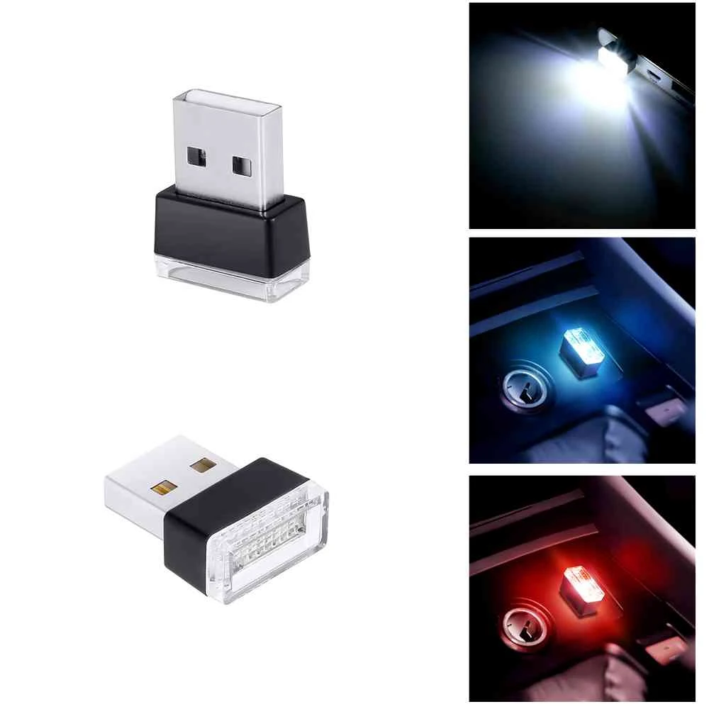 Автомобильный Стайлинг USB атмосферный светодиодный свет Автомобильные