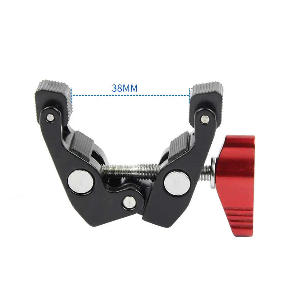 Алюминиевый сплав DSLR камера Magic Arm Dual 1/" шаровая Головка крепление на руль Супер Зажим для горячий башмак монитор штатив
