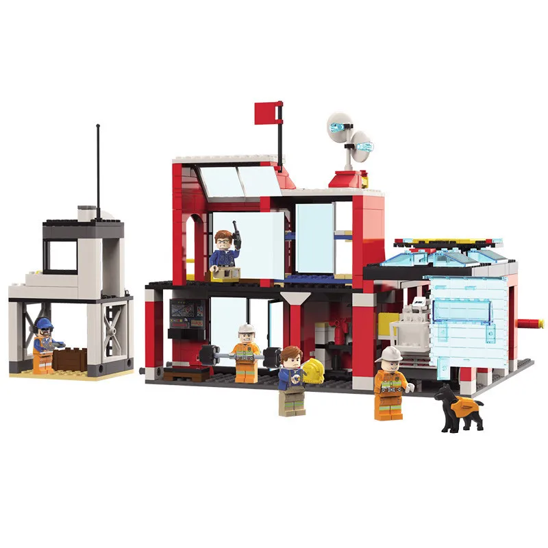 523 шт. детские развивающие строительные блоки игрушки совместимые с Legoingly city Fire