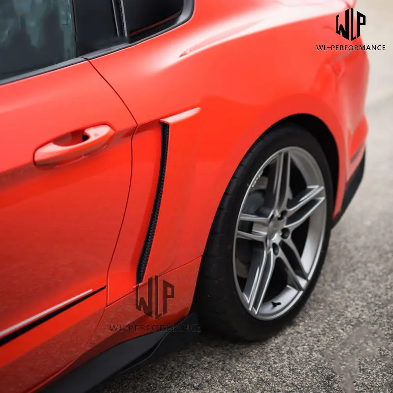 HT Стиль углеродного волокна боковые юбки Автомобиль Стайлинг Для Ford Mustang Henntop стиль кузова автомобиля комплект