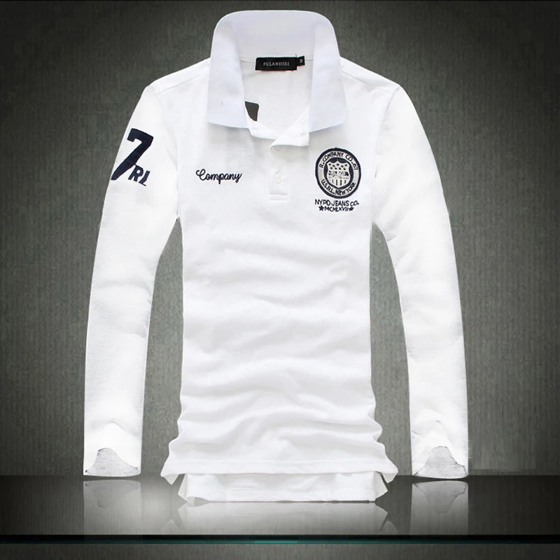 

2019 Autumn Fall men's casual long-sleeved POLO, England fashion Slim long-sleeved Polo