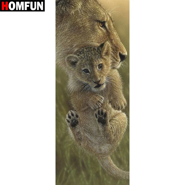 Коричневый HOMFUN полная квадратная/круглая дрель 5D DIY Алмазная картина "Love animals" 3D вышивка крестиком 5D домашний Декор подарок A07550 - Цвет: Коричневый