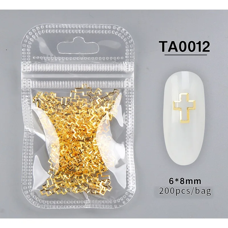 TA0012 200pcs 200/500 шт золотые украшения для ногтей, шпильки для дизайна ногтей, амулеты для маникюра, аксессуары для ногтей, материалы с заклепками 3D - Цвет: TA0012 200pcs