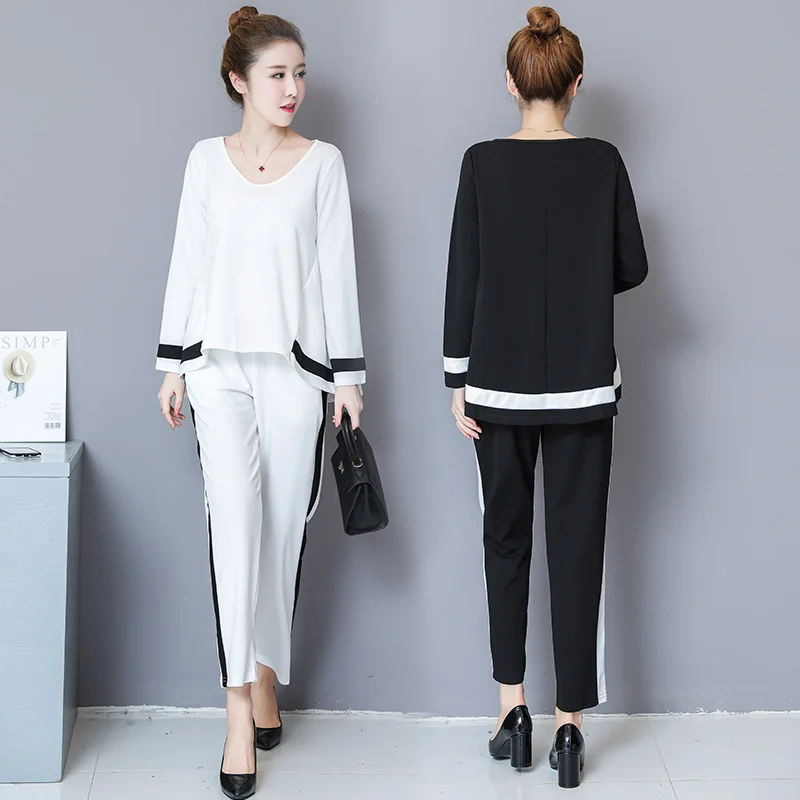 Комплект из 2 предметов спортивный костюм для женщин плюс размер большой 4XL 5XL