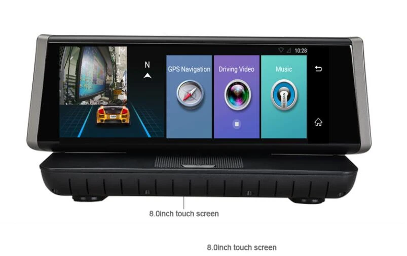 8 дюймов 4G ADAS Автомобильный видеорегистратор камера Android 5,1 Dashcam регистратор Full HD 1080P видео рекордер двойной объектив Видеорегистраторы Gps навигация