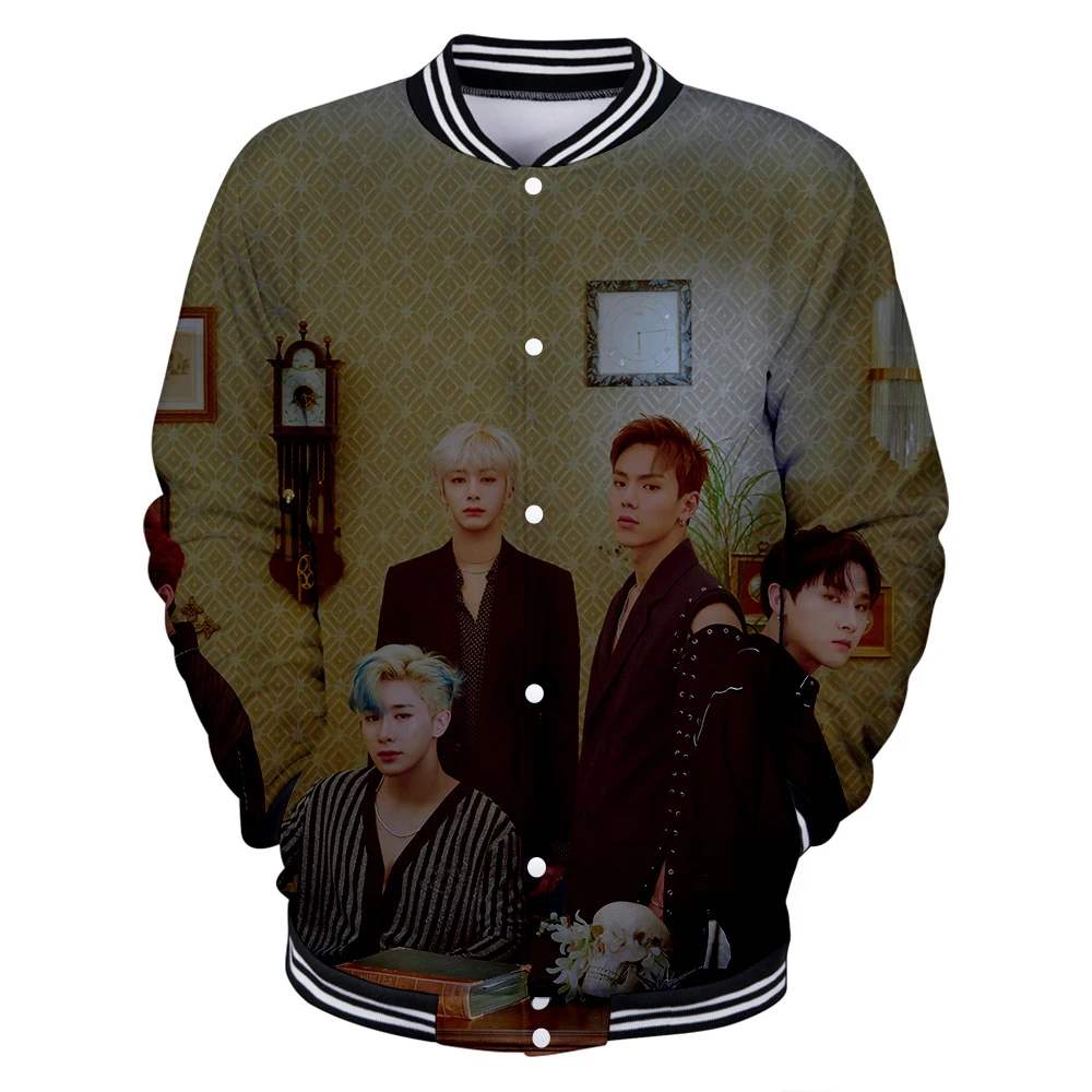 Женская Повседневная куртка в стиле хип-хоп MONSTA X повседневная Корейском с 3D XXS-4XL