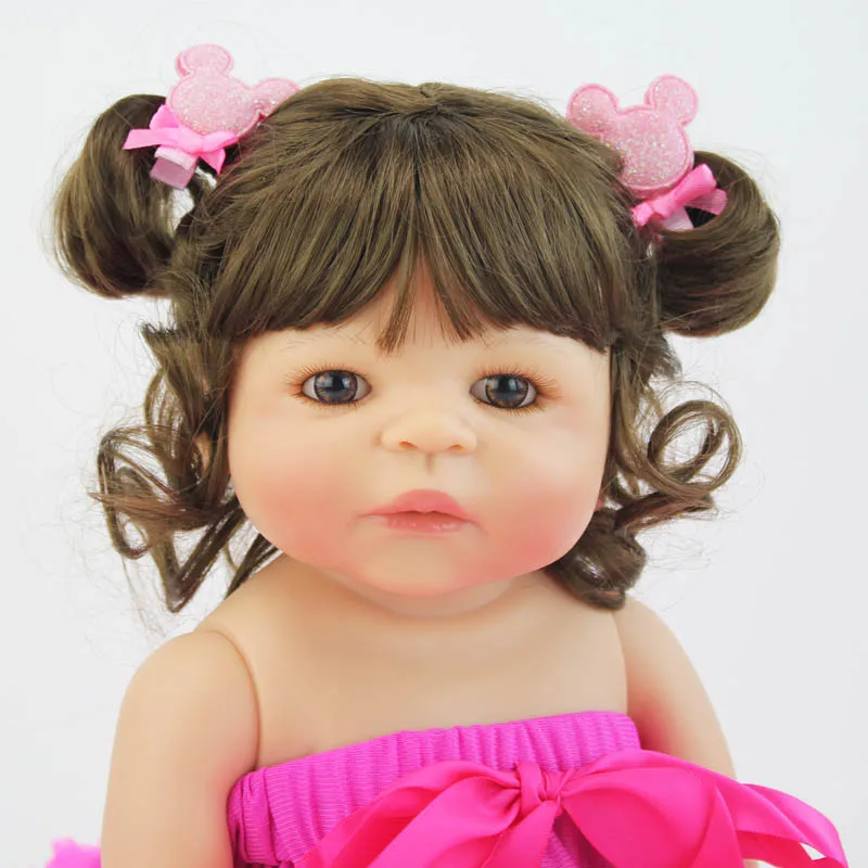 

55cm Full Silicone Vinyl Reborn Baby Doll Toy Like Real Girl Boneca Newborn Princess Babies Bebe Alive Birthday Present