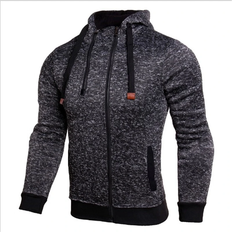 Мужская куртка для бега спортивная одежда фитнеса с длинными рукавами капюшоном