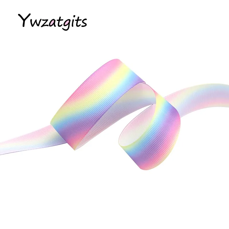 Ywzatgits 2y/5y/6y 10/25/40 мм Радуга Цвет корсажные ленты для самостоятельного изготовления обрезанная лента для упаковки швейная фурнитура YS0304