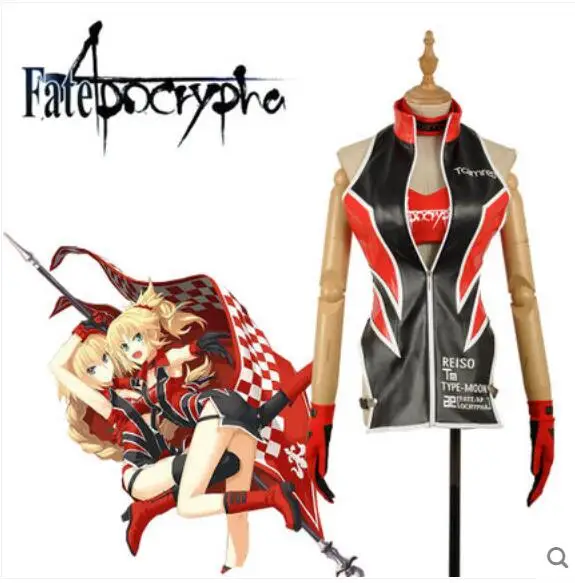 

Anime Fate/apocrypha COSPLAY Saber Halloween Party Harajuku style Racing suits Costumes Free shipping Full set