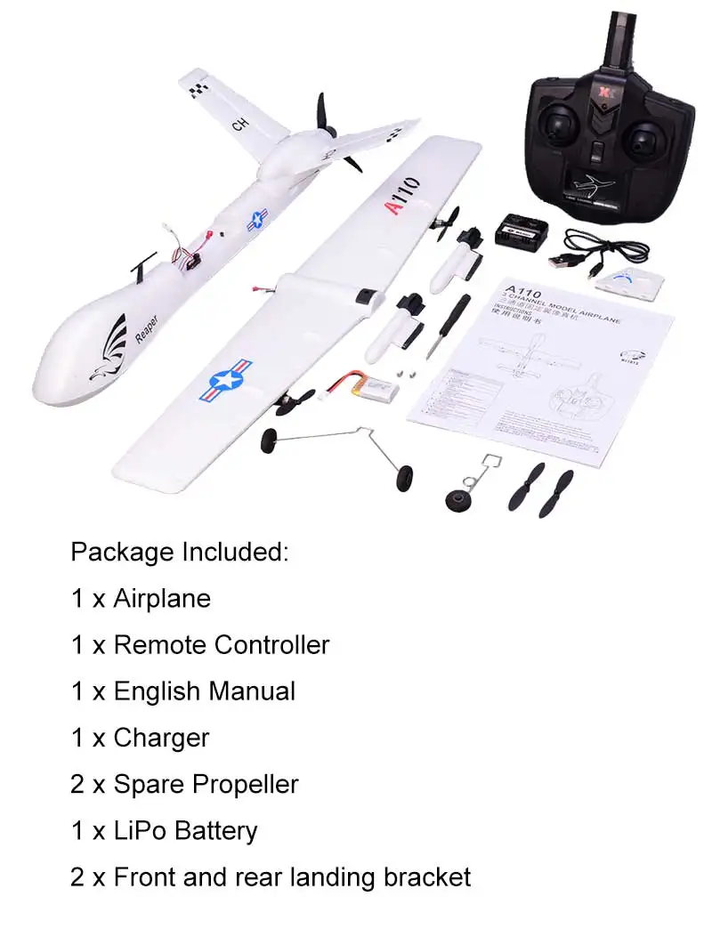 Wltoys XK A110 2 4 GHz 3CH гироскоп 530 мм размах крыльев EPP RC гоночный самолет планеры