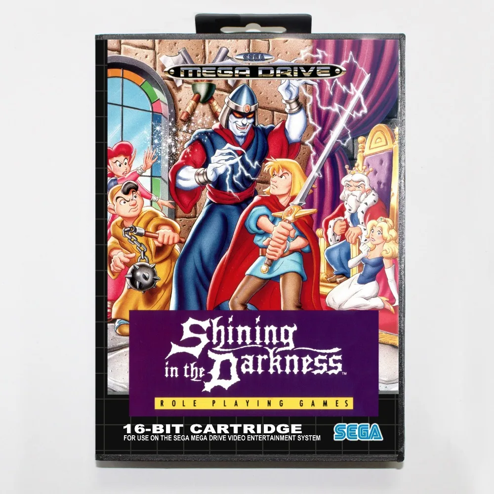 Картридж игровой 16-битный сияющий в темноте MD с розничной коробкой для Sega Mega Drive