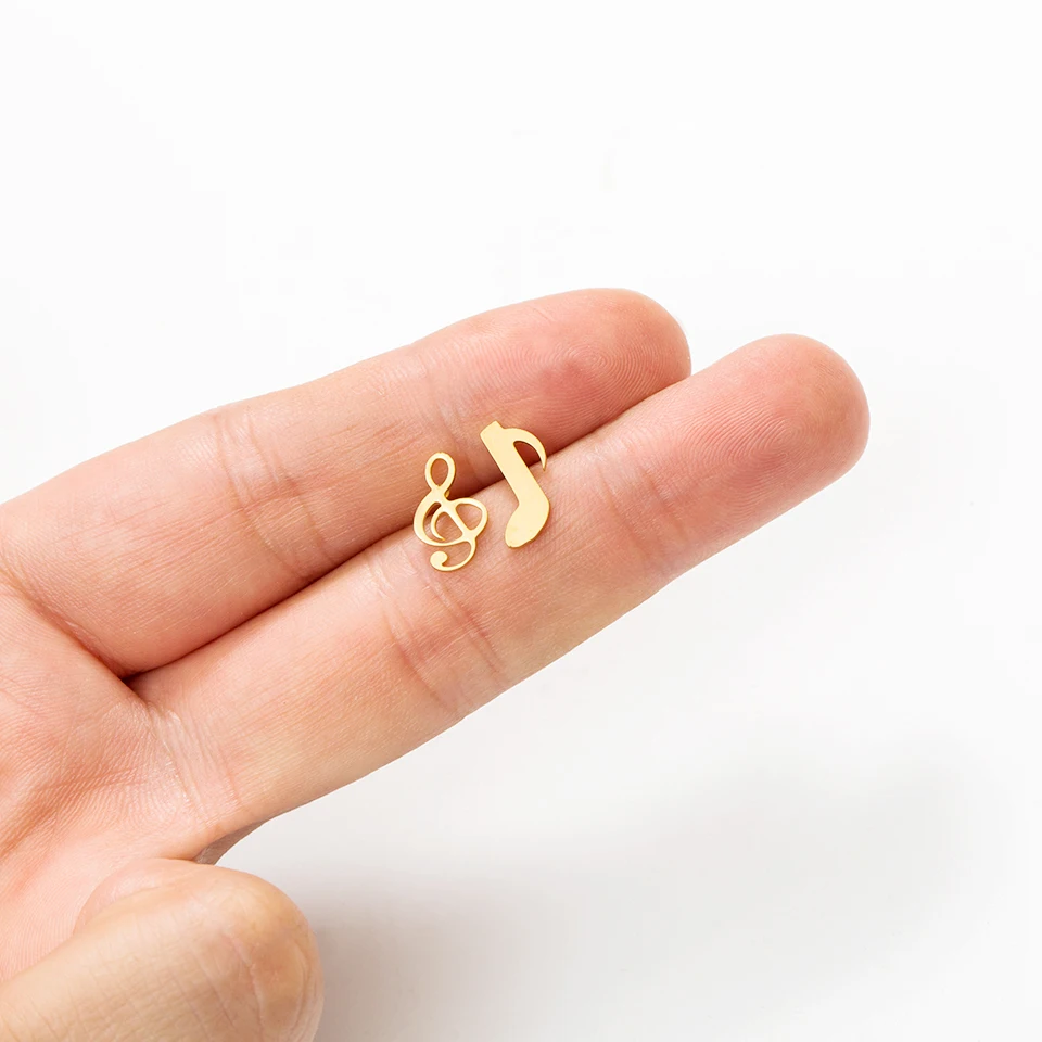 Серьги-гвоздики женские в минималистическом стиле милые золотистые серьги из