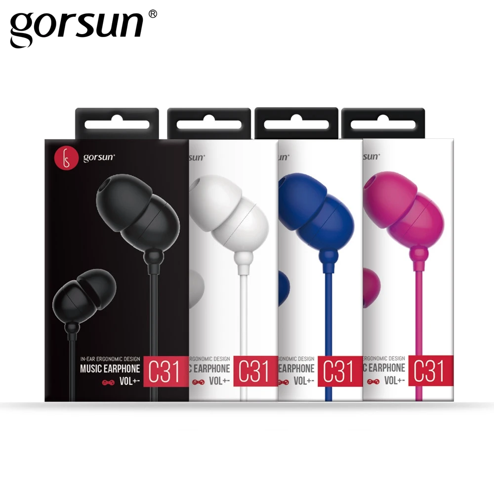 Earphone with Microphone Headset 3.5mm Stereo Earphones Earbuds Volume Control for Android iPhone Samsung Xiaomi Gorsun C31 | Электроника
